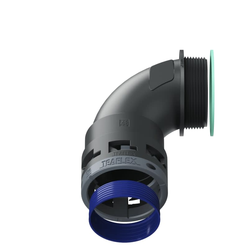 TEAFLEX - CURVA 90 IP68 48NPT 2' NERO 8BBN48N08