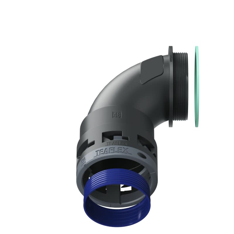 TEAFLEX - CURVA 90 IP68 BN48 PG48 NERO 8BBN48P48