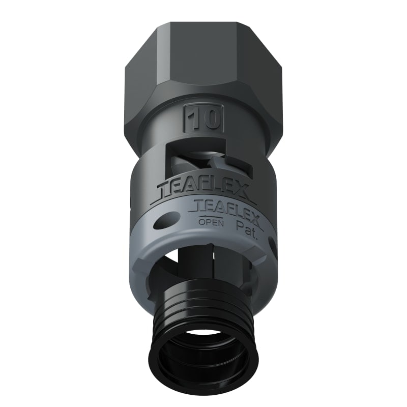 TEAFLEX - Femmina BSF IP68 SF10 PG09 in poliammide nero raccordo filetto.