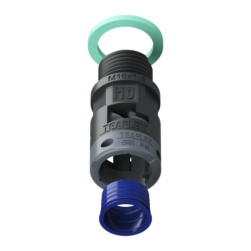 TEAFLEX - RACC.NERO IP68 SM10 M16X1,5