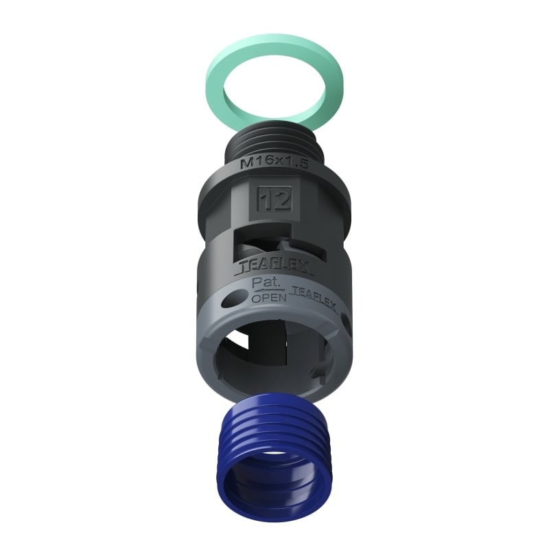 TEAFLEX - RACC.NERO IP68 SM12 M16X1,5