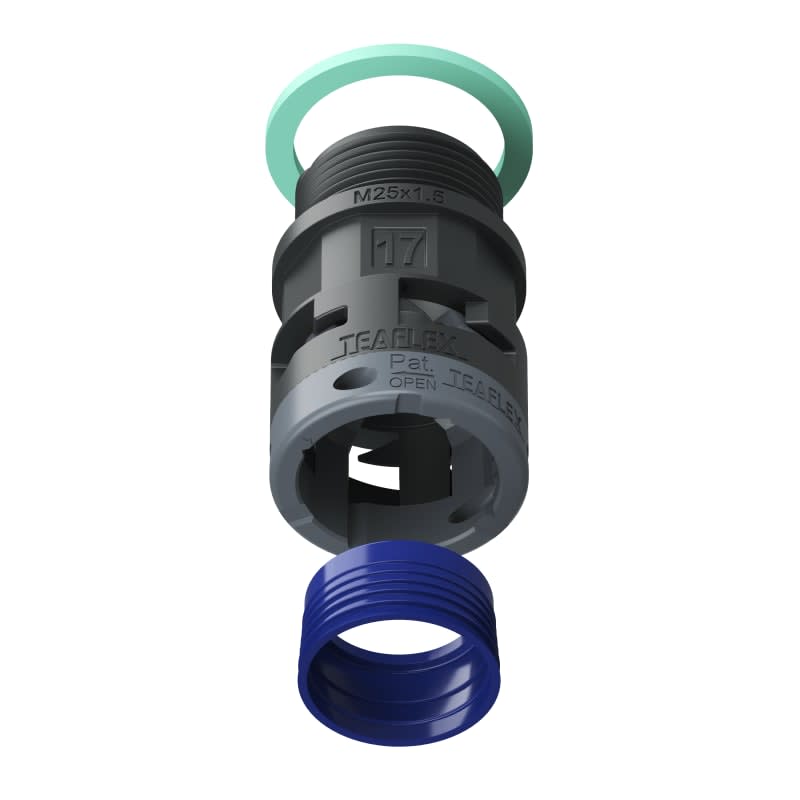 TEAFLEX - RACC.NERO   IP68 SM17  M25X1,5 8BSM17M25