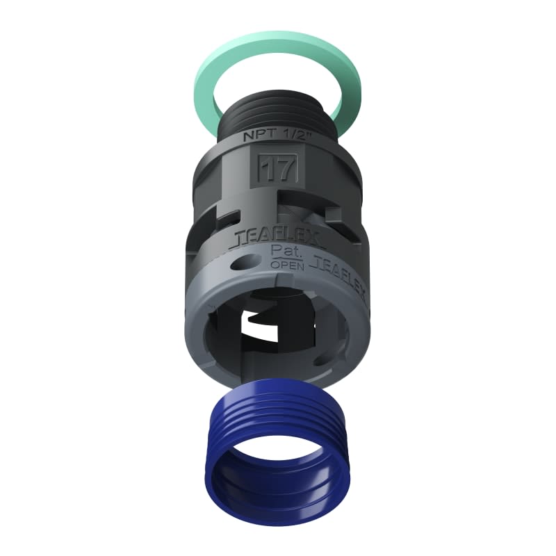 TEAFLEX - RACC.NERO IP68 SM17 NPT 1/2' 8BSM17N03