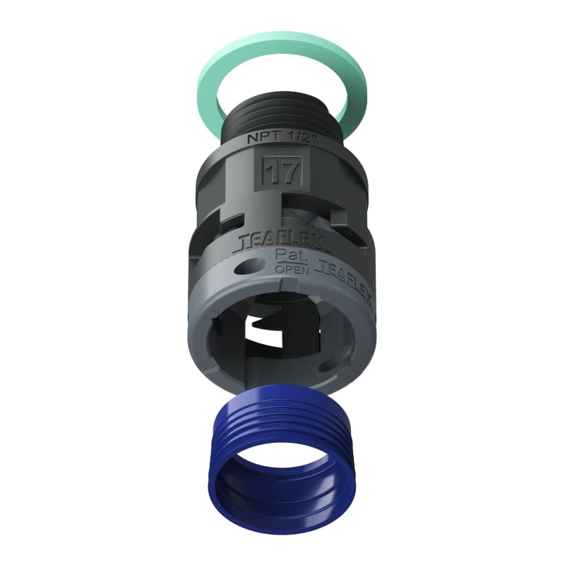 TEAFLEX - RACC.NERO IP68 SM17 NPT 1/2'