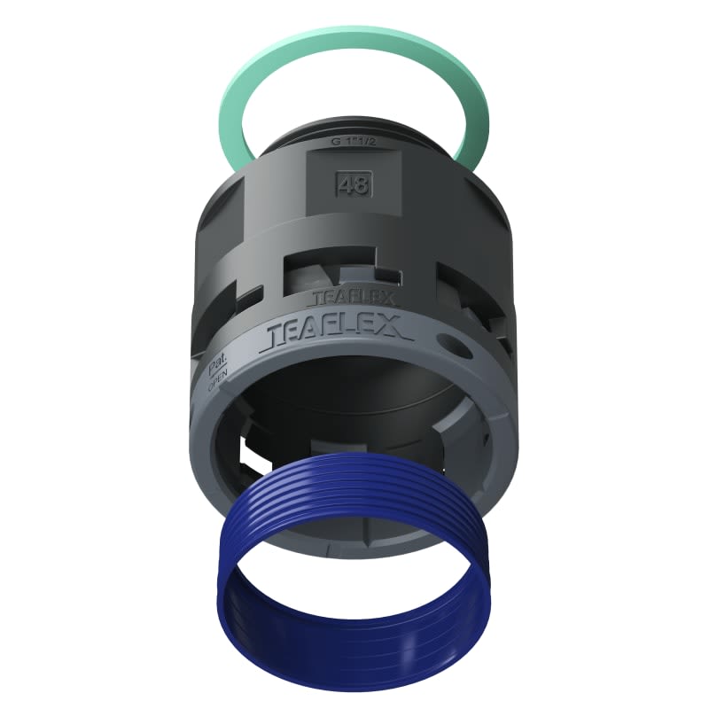 TEAFLEX - RACC.NERO IP68 SM48 G 1'1/2