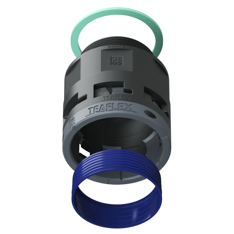 TEAFLEX - RACC.NERO   IP68 SM48  M50X1,5 8BSM48M50