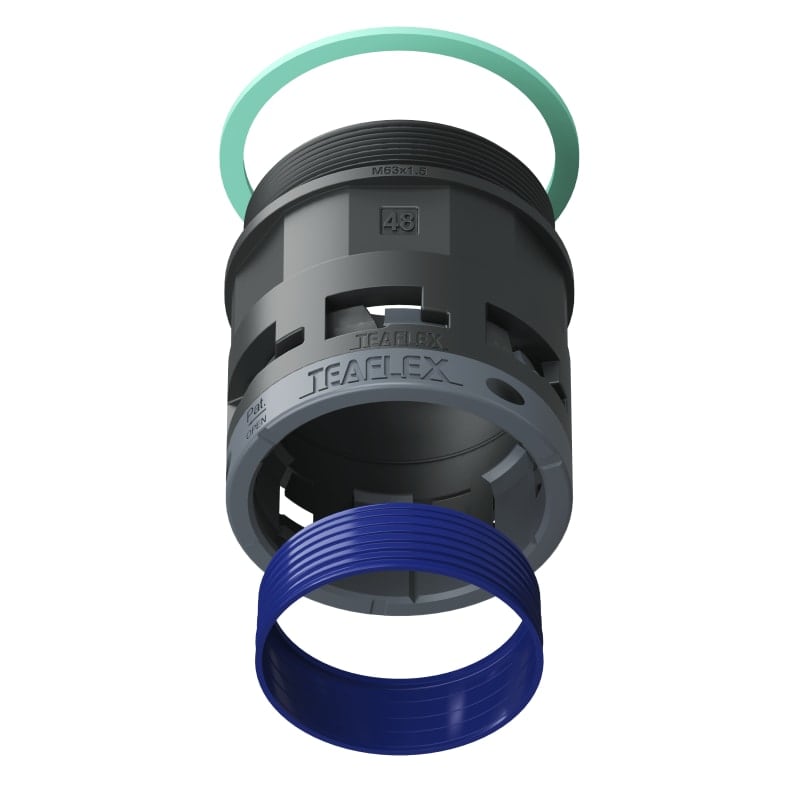 TEAFLEX - RACC.NERO IP68 SM48 M63X1,5