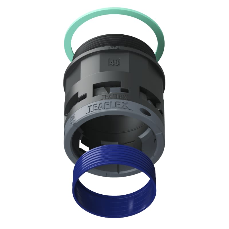 TEAFLEX - RACC.NERO   IP68 SM48 NPT2' 8BSM48N08