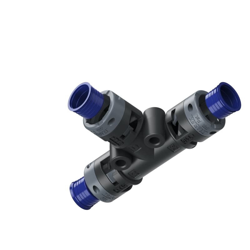 TEAFLEX - RACC. T NERO   IP68 10-10-10