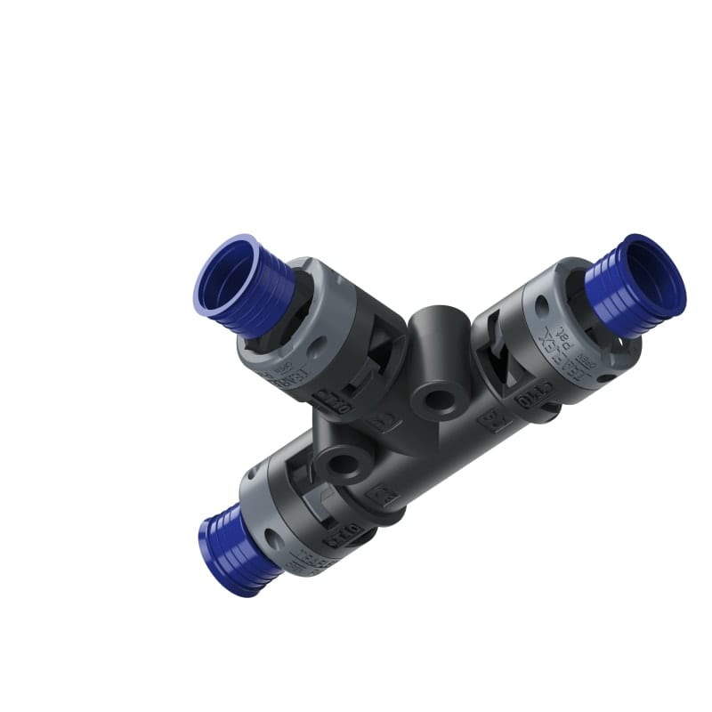 TEAFLEX - RACC. T NERO IP68 10-10-10