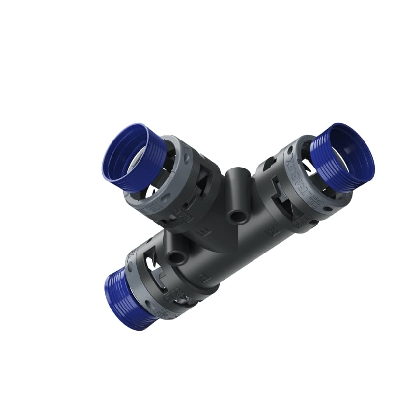 TEAFLEX - RACC. T NERO IP68 23-23-23