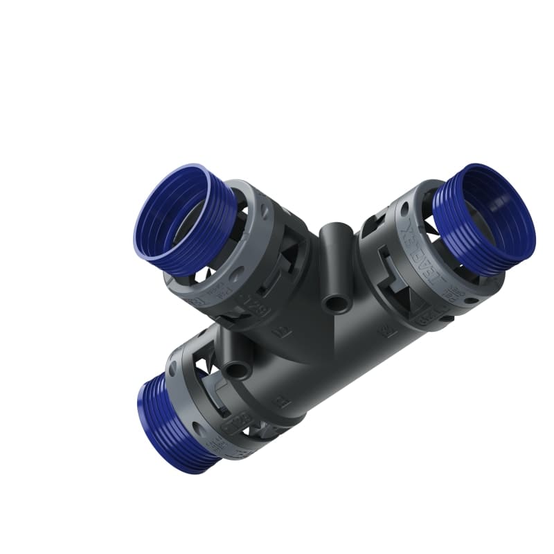 TEAFLEX - RACC. T NERO IP68 29-29-29