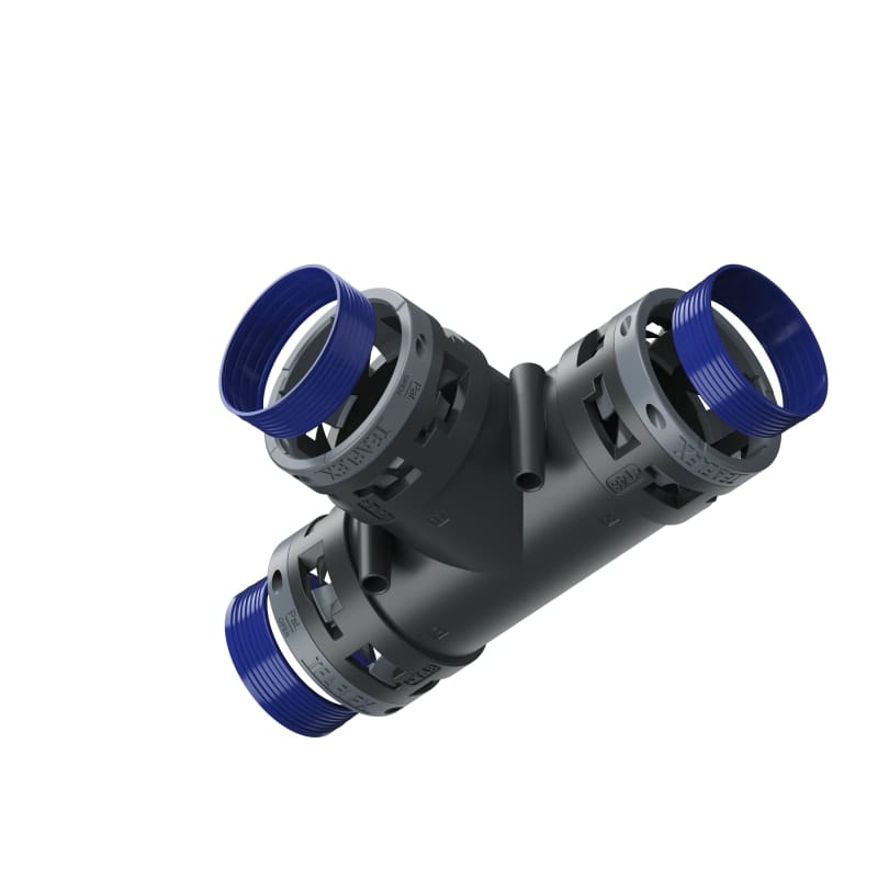 TEAFLEX - RACC. T NERO IP68 48-48-48
