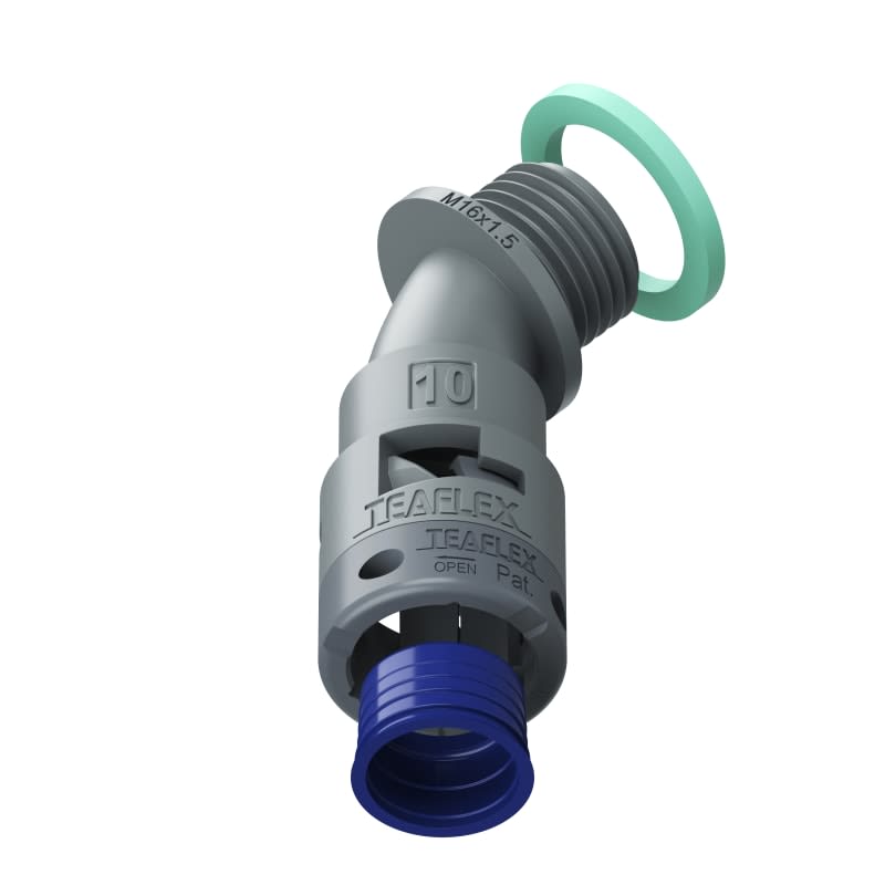 TEAFLEX - CURVA 45 IP68 BF10 M16 GRIGI 8GBF10M16