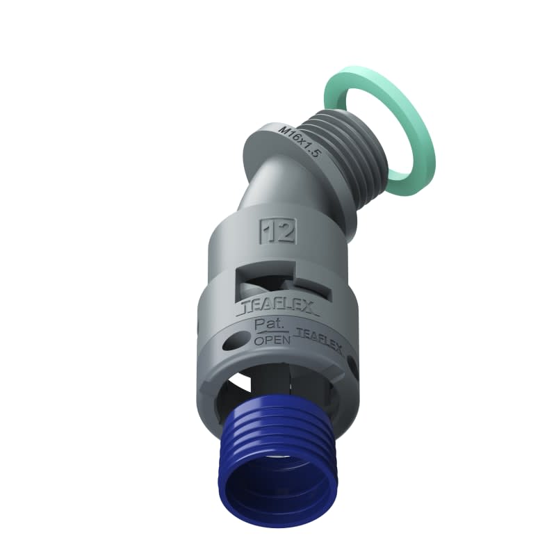 TEAFLEX - CURVA 45 IP68 BF12 M16  GRIGI 8GBF12M16