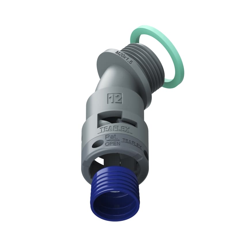TEAFLEX - CURVA 45 IP68 BF12 M20 GRIGI 8GBF12M20