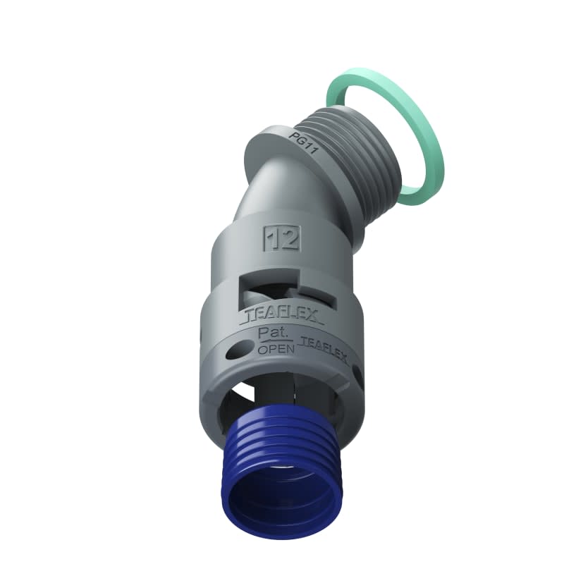 TEAFLEX - CURVA 45 IP68 BF12 PG11 GRIGI 8GBF12P11
