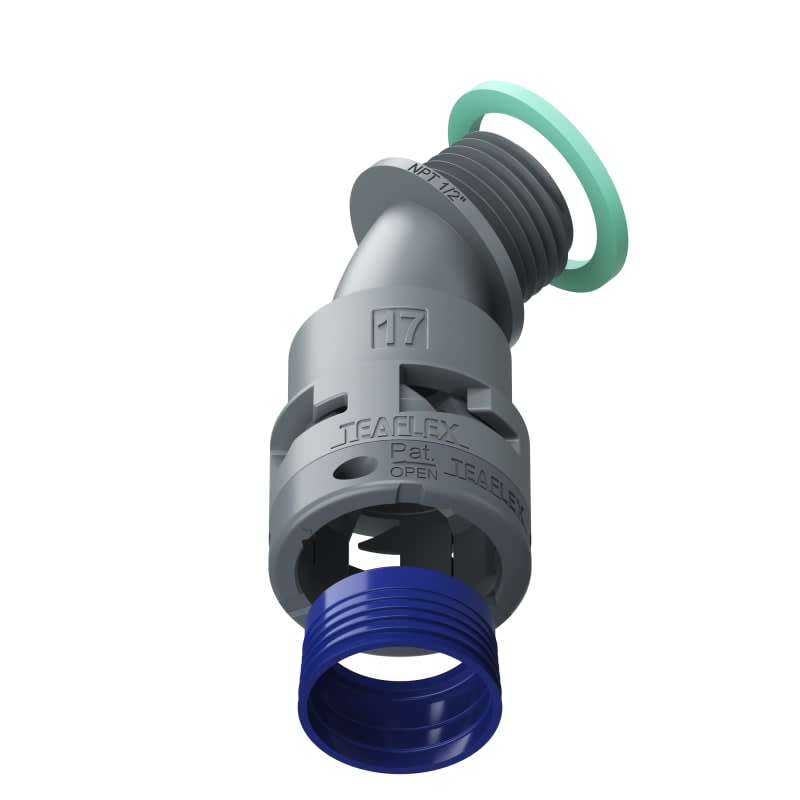 TEAFLEX - CURVA 45 IP68 17NPT 1/2'GRIGIO 8GBF17N03