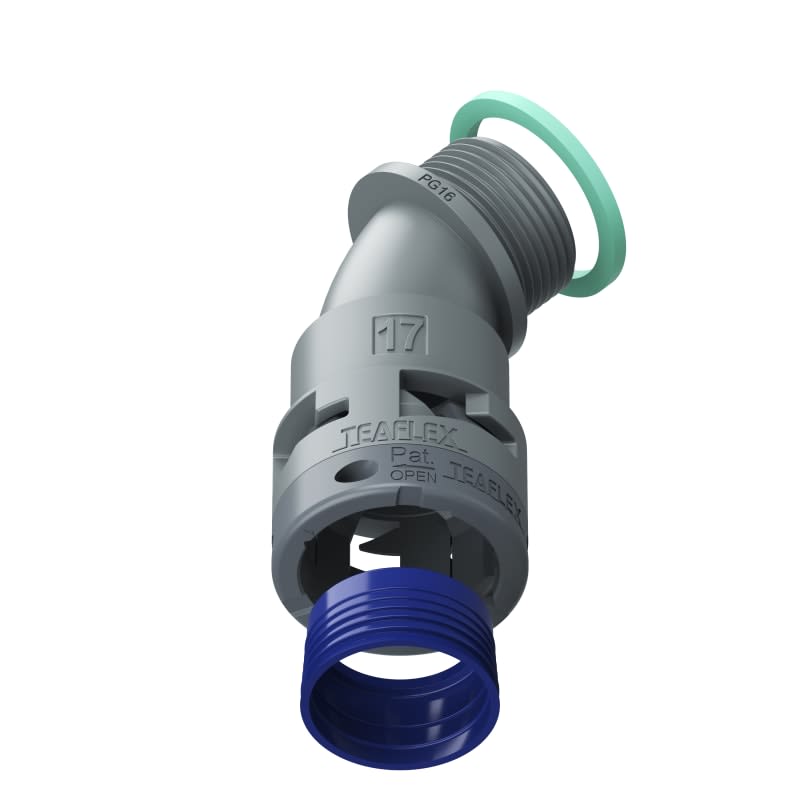 TEAFLEX - CURVA 45 IP68 BF17 PG16 GRIGI 8GBF17P16