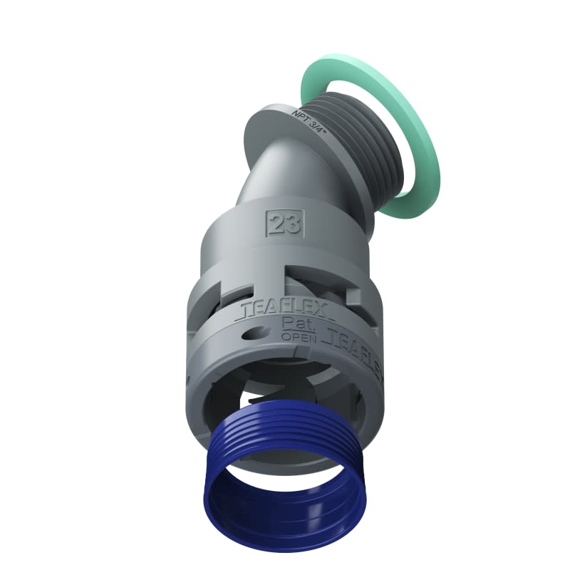 TEAFLEX - CURVA 45 IP68 23NPT 3/4'GRIGIO 8GBF23N04
