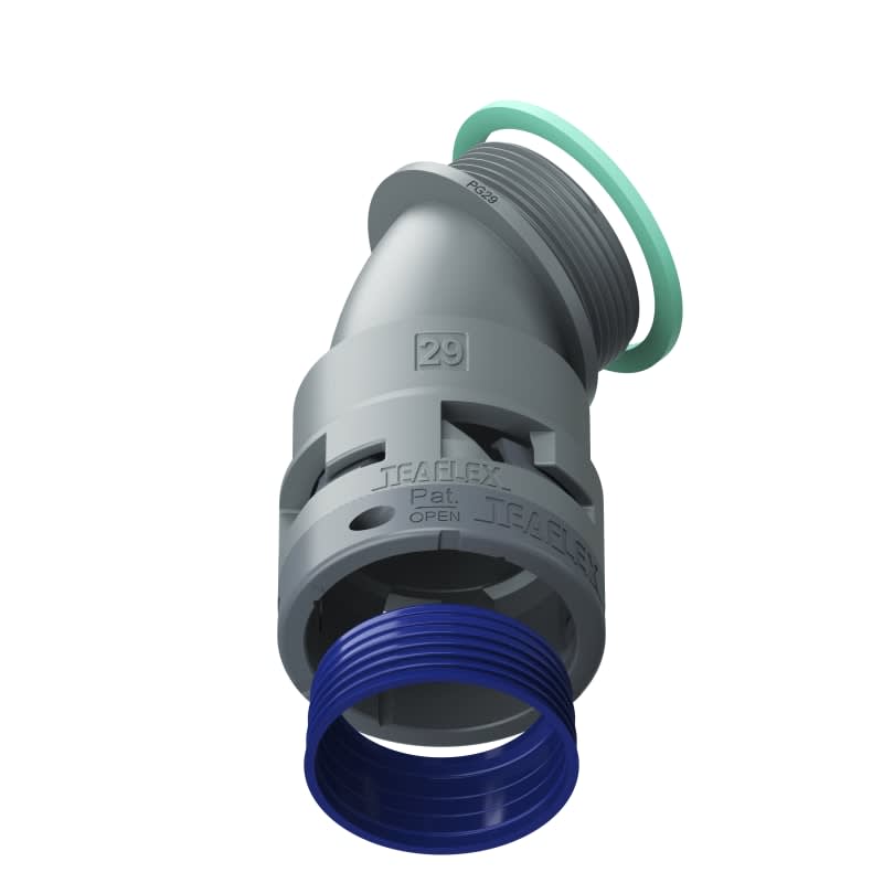 TEAFLEX - CURVA 45 IP68 BF29 PG29 GRIGI 8GBF29P29