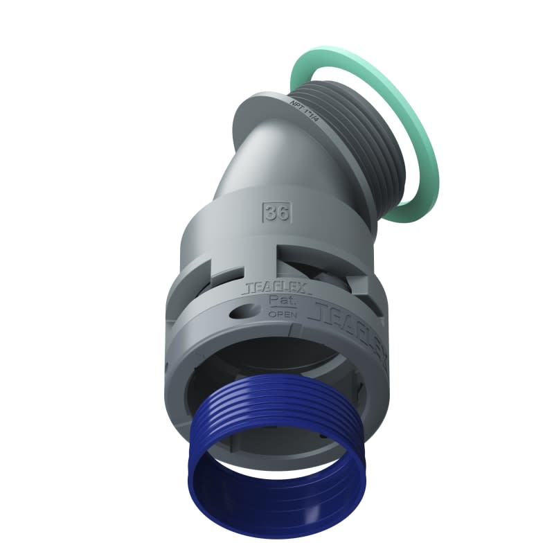 TEAFLEX - CURVA 45 IP68 36NPT1'1/4GRIGIO 8GBF36N06