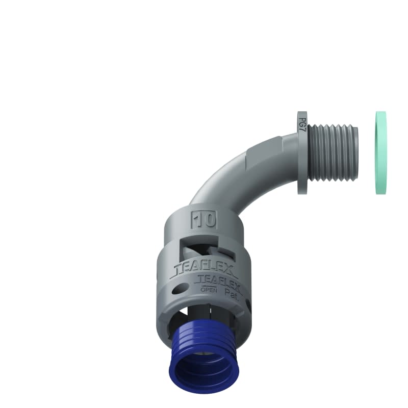 TEAFLEX - CURVA 90 IP68 BN10 PG07 GRIGI 8GBN10P07