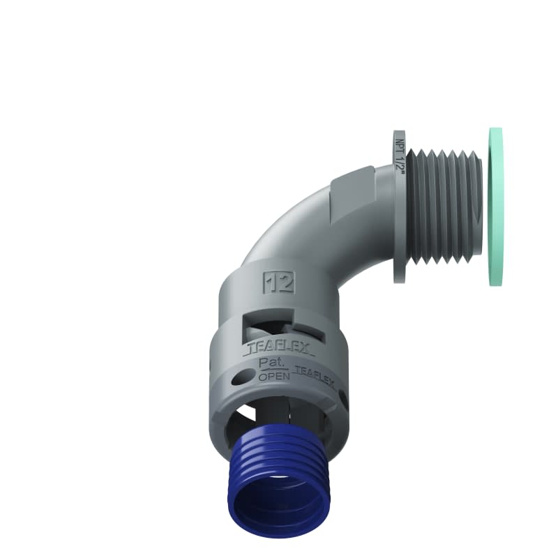 TEAFLEX - CURVA 90 IP68 12NPT 1/2'GRIGIO