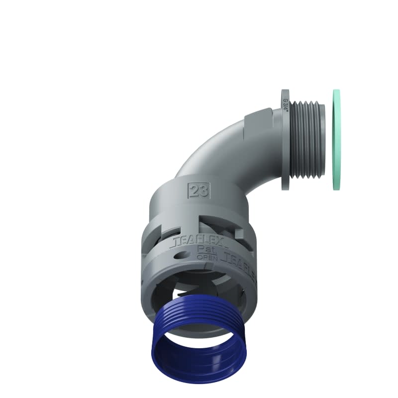TEAFLEX - CURVA 90 IP68 BN23 3/4' GRIGIO 8GBN23G04