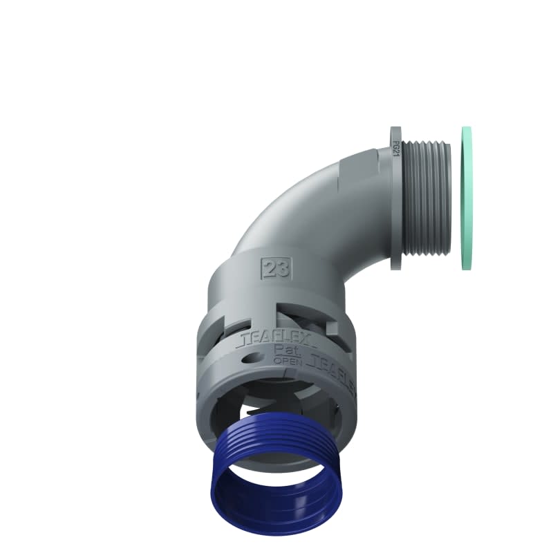 TEAFLEX - CURVA 90 IP68 BN23 PG21 GRIGI 8GBN23P21