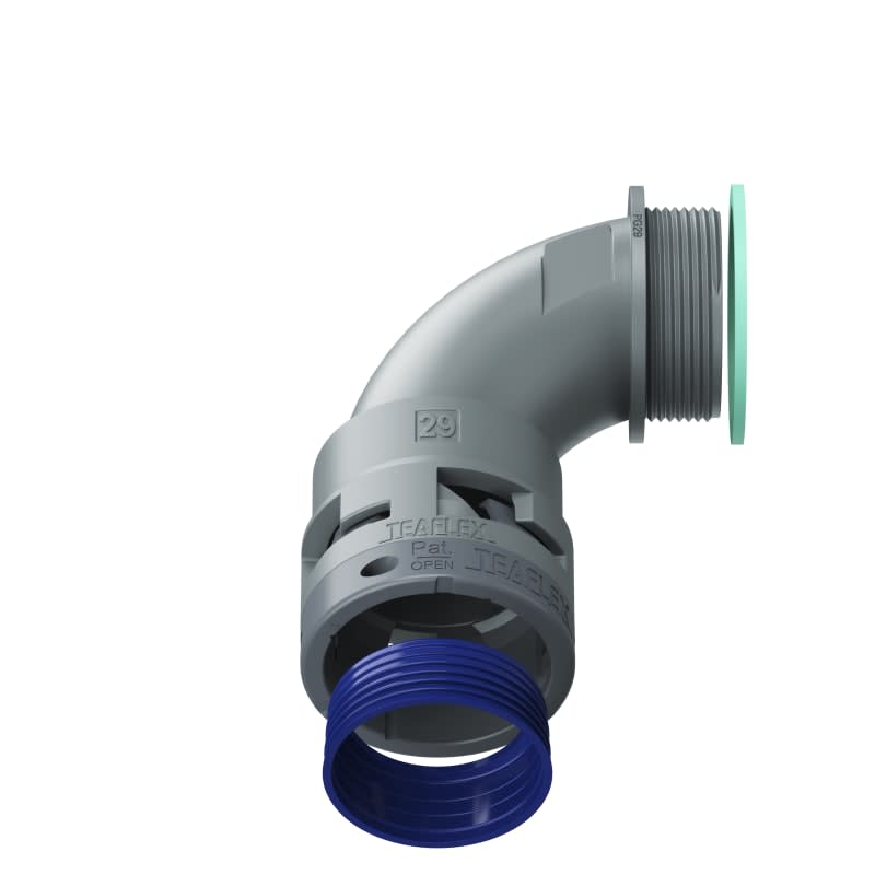 TEAFLEX - CURVA 90 IP68 BN29 PG29 GRIGI 8GBN29P29