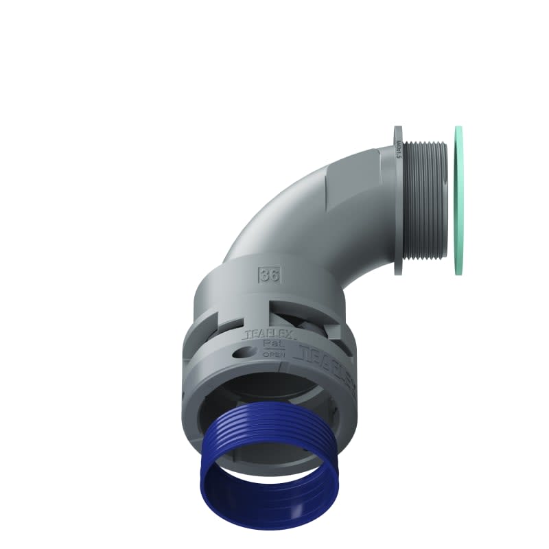 TEAFLEX - CURVA 90 IP68 BN36 M40  GRIGI 8GBN36M40