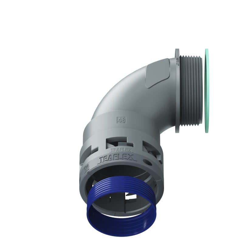 TEAFLEX - CURVA 90 IP68 48NPT 2' GRIGIO