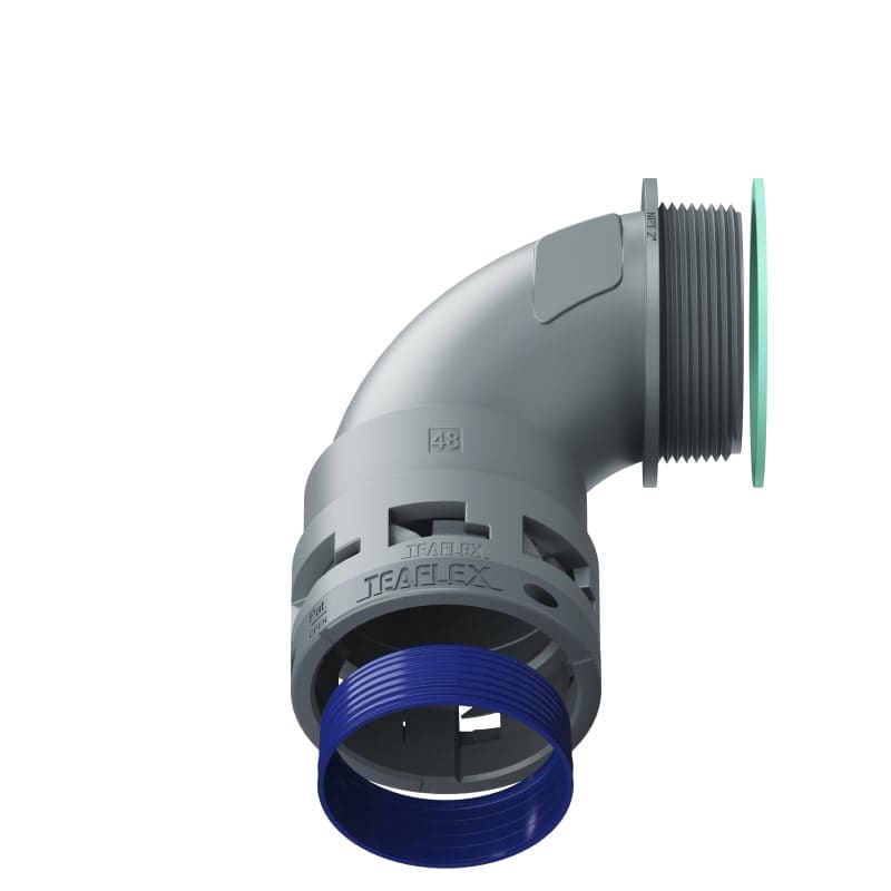 TEAFLEX - CURVA 90 IP68 48NPT 2' GRIGIO