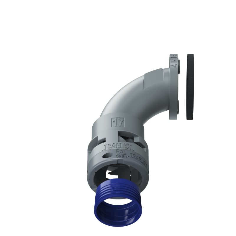 TEAFLEX - FLANGIA 90 IP68 FL17 GRIGIO 8GFL17