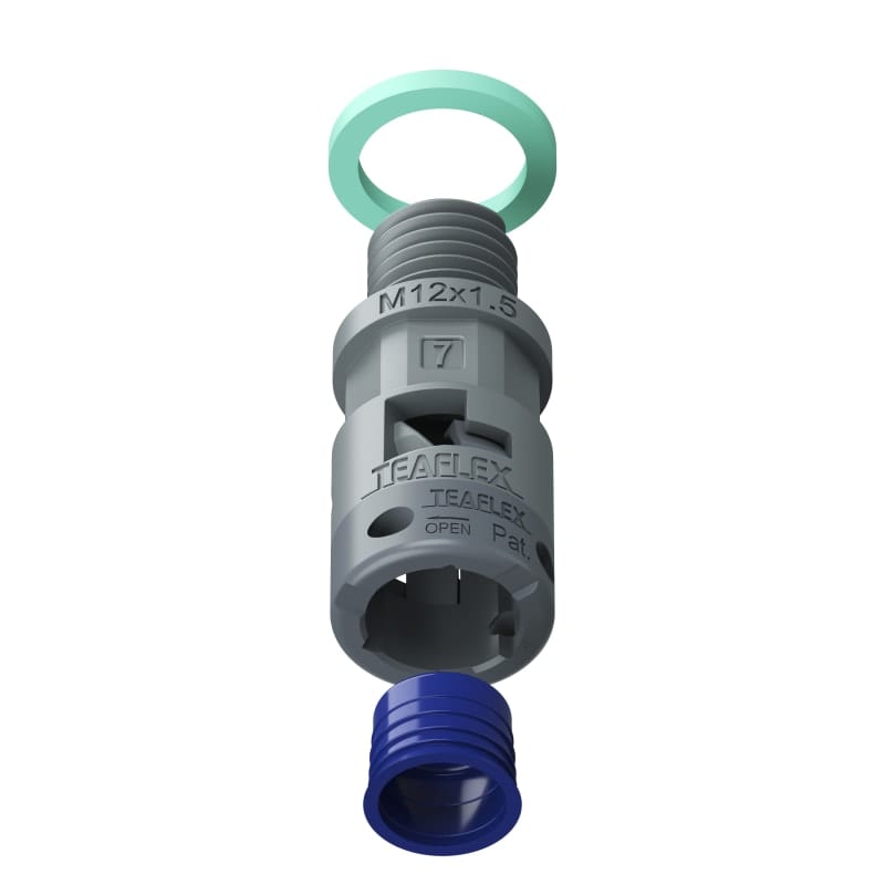 TEAFLEX - RACC.GRIGIO IP68 SM07 M12X1,5
