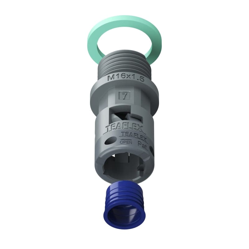 TEAFLEX - RACC.GRIGIO IP68 SM07 M16X1,5