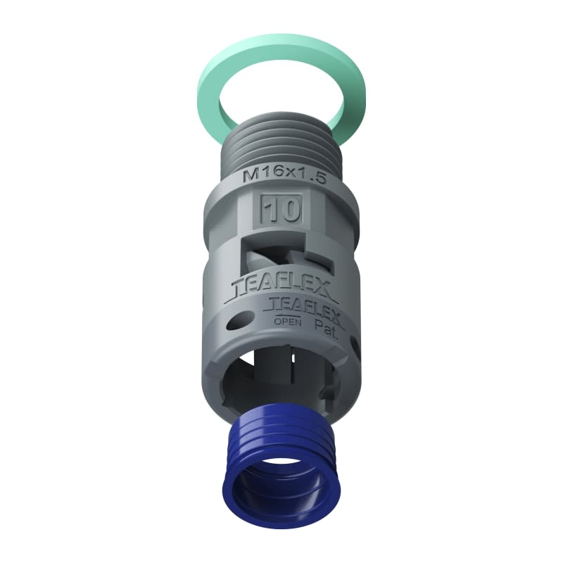 TEAFLEX - RACC.GRIGIO IP68 SM10 M16X1,5
