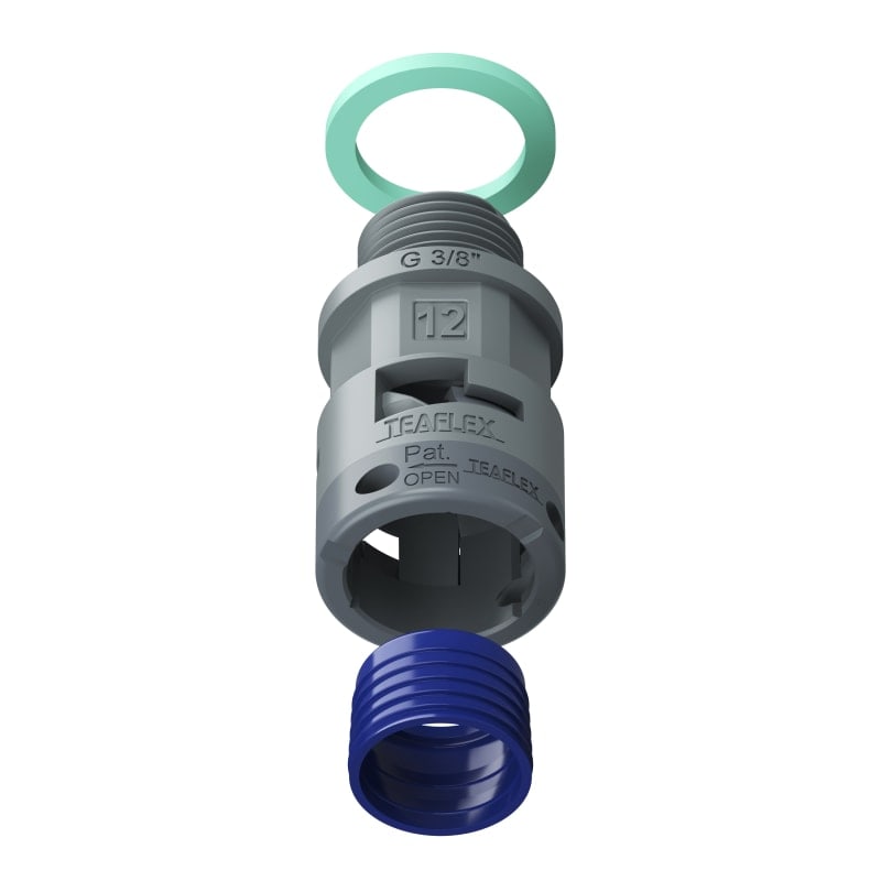 TEAFLEX - RACC.GRIGIO IP68 SM12 G 3/8'