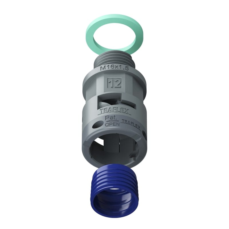TEAFLEX - RACC.GRIGIO IP68 SM12 M16X1,5