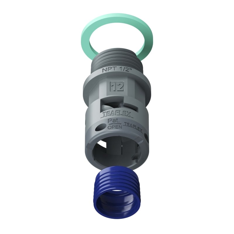 TEAFLEX - RACC.GRIGIO IP68 SM12 NPT 1/2'