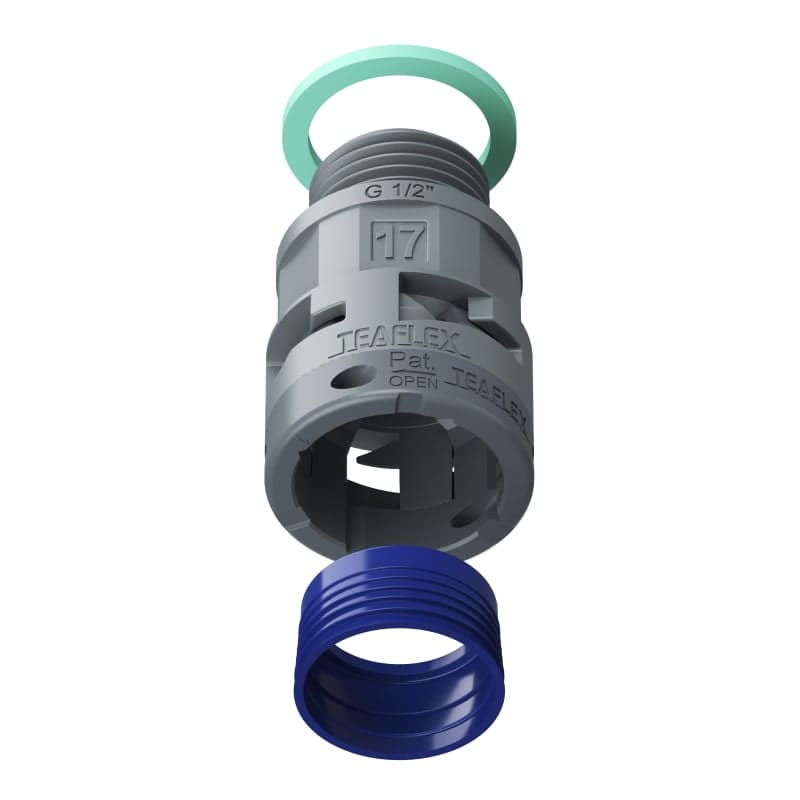 TEAFLEX - RACC.GRIGIO IP68 SM17 G 1/2'