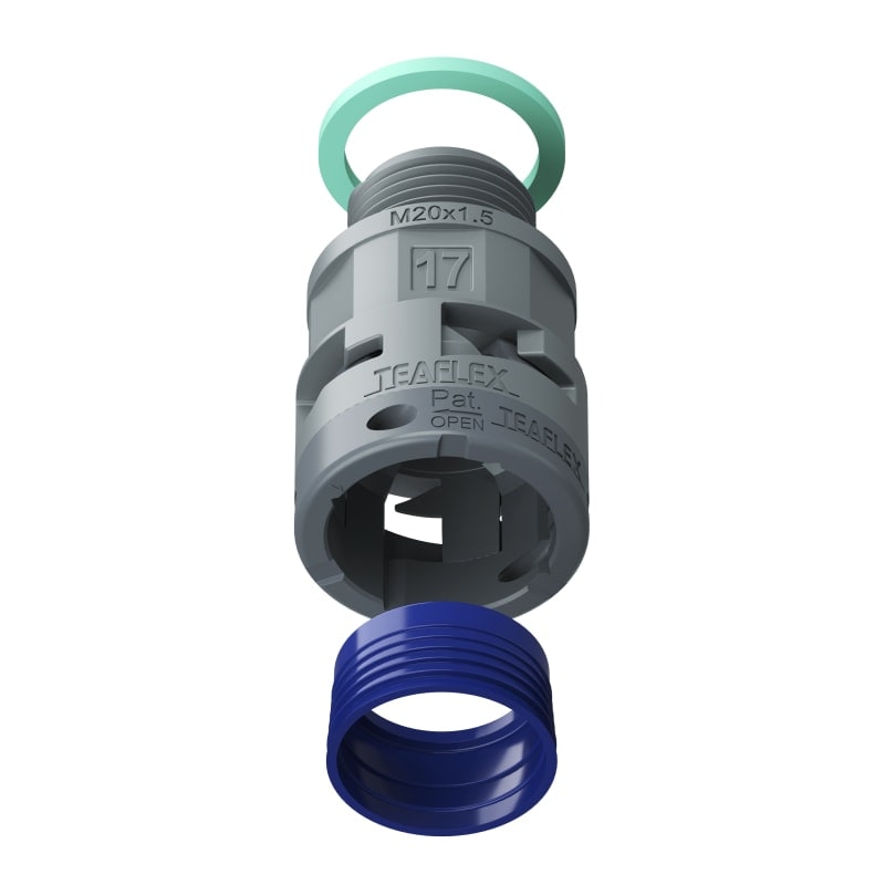 TEAFLEX - RACC.GRIGIO IP68 SM17 M20X1,5