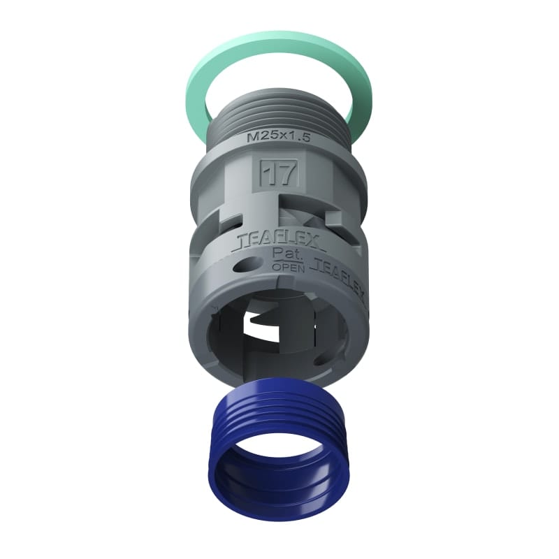 TEAFLEX - RACC.GRIGIO IP68 SM17 M25X1,5