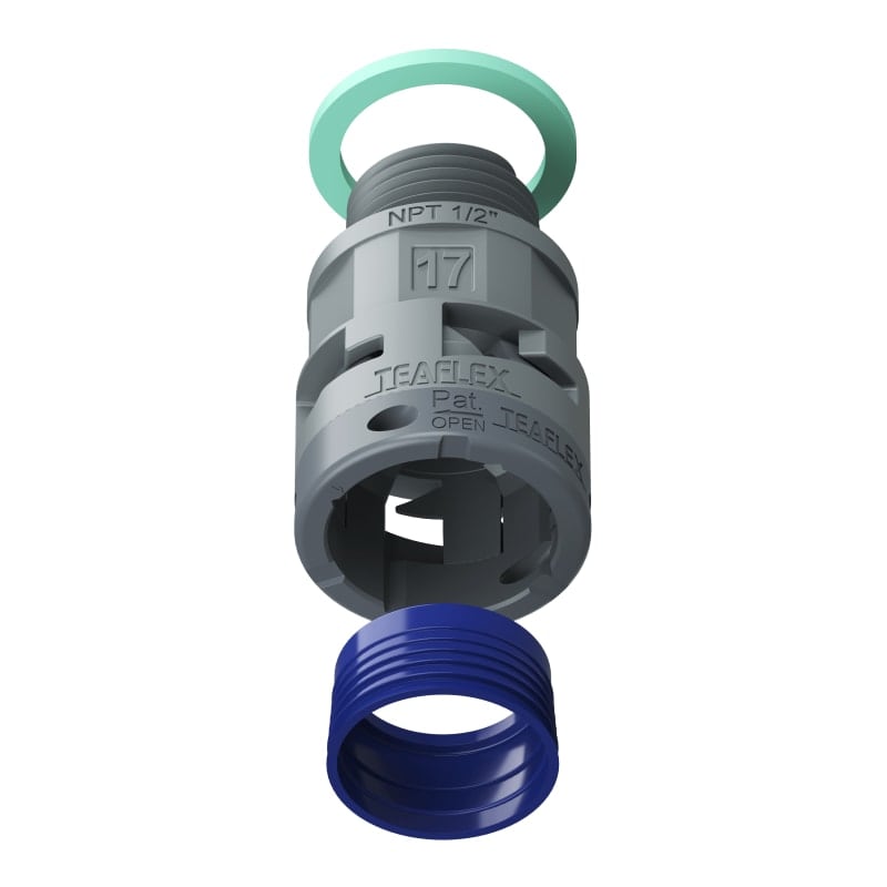 TEAFLEX - RACC.GRIGIO IP68 SM17 NPT 1/2'