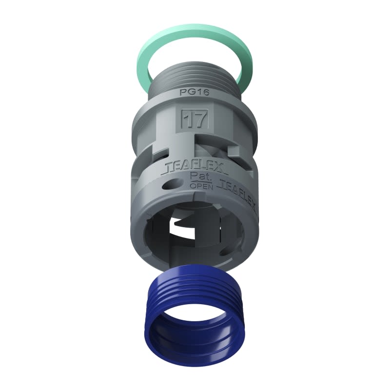 TEAFLEX - RACC.GRIGIO IP68 SM17  PG16 8GSM17P16