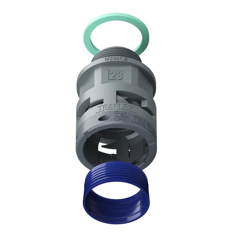 TEAFLEX - RACC.GRIGIO IP68 SM23 M25X1,5