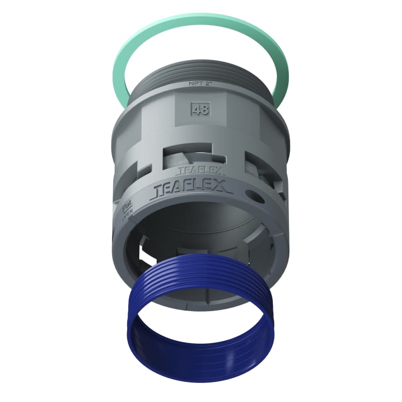 TEAFLEX - RACC.GRIGIO IP68 SM48 NPT 2' 8GSM48N08