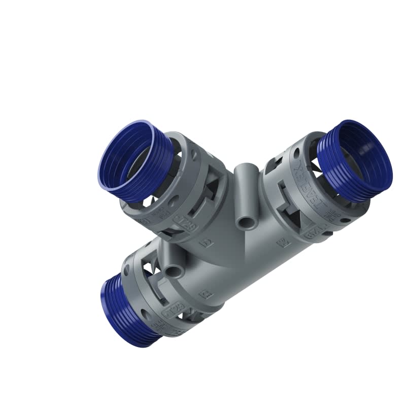 TEAFLEX - RACC. T GRIGIO IP68 29-29-29