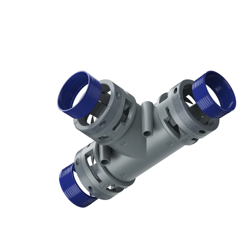 TEAFLEX - RACC. T GRIGIO IP68 36-36-36 8GT363636